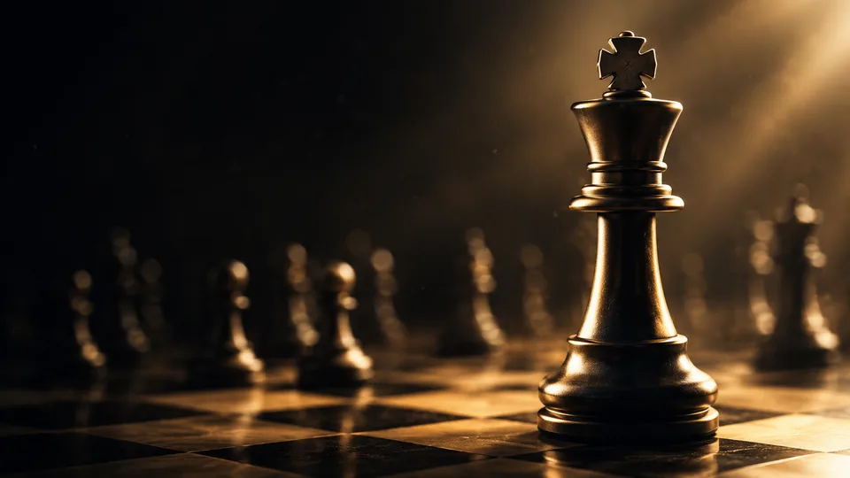 Chess king standing