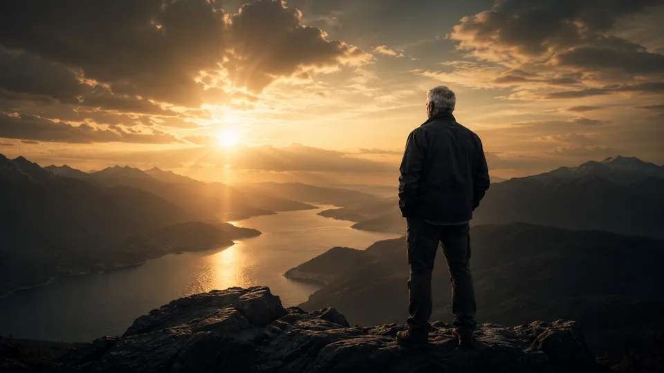 Man on a clifftop